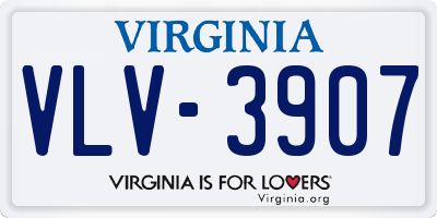 VA license plate VLV3907