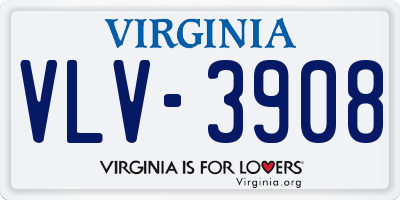 VA license plate VLV3908