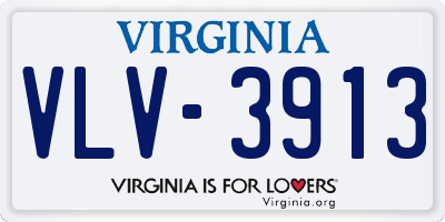 VA license plate VLV3913