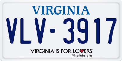 VA license plate VLV3917