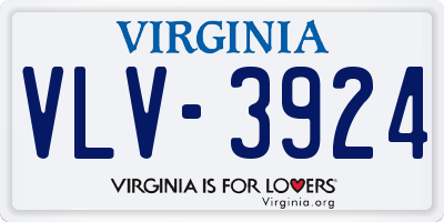 VA license plate VLV3924