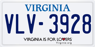 VA license plate VLV3928