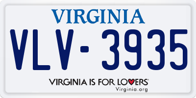 VA license plate VLV3935