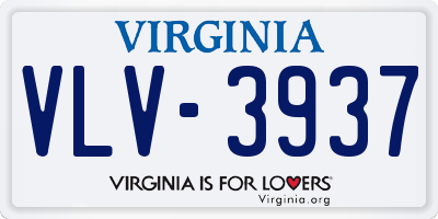 VA license plate VLV3937
