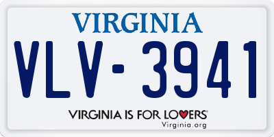 VA license plate VLV3941