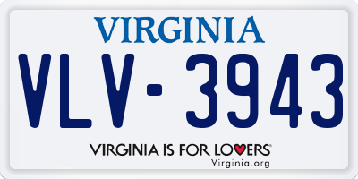 VA license plate VLV3943