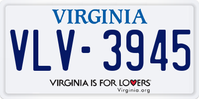 VA license plate VLV3945