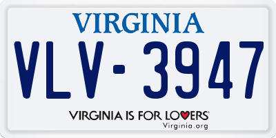 VA license plate VLV3947