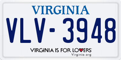 VA license plate VLV3948
