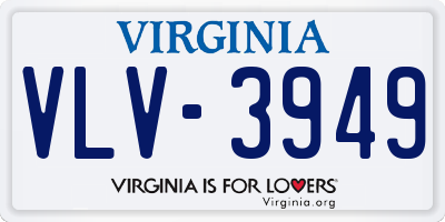 VA license plate VLV3949