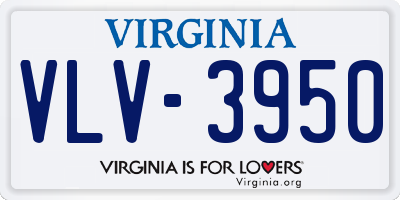 VA license plate VLV3950