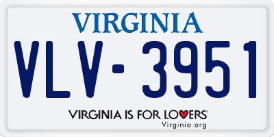 VA license plate VLV3951