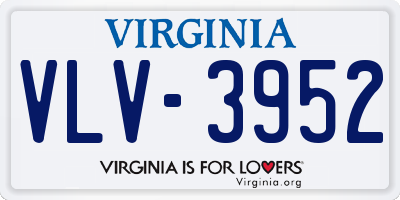VA license plate VLV3952