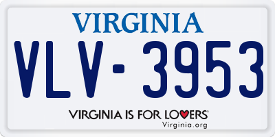 VA license plate VLV3953