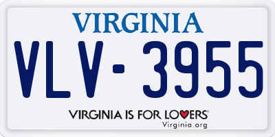 VA license plate VLV3955