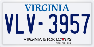 VA license plate VLV3957