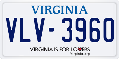 VA license plate VLV3960