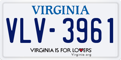 VA license plate VLV3961