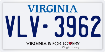 VA license plate VLV3962