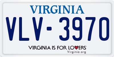 VA license plate VLV3970