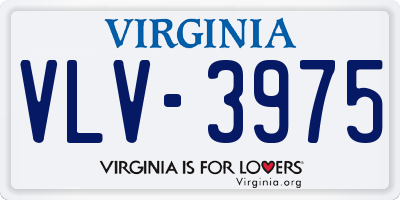VA license plate VLV3975