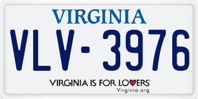 VA license plate VLV3976