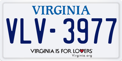 VA license plate VLV3977