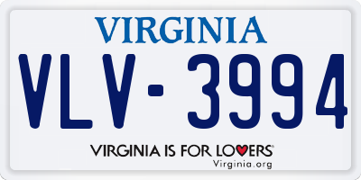 VA license plate VLV3994