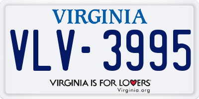 VA license plate VLV3995