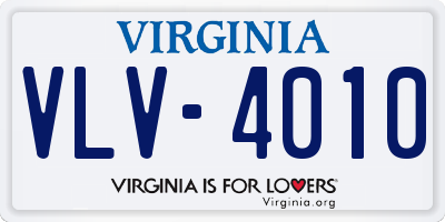 VA license plate VLV4010