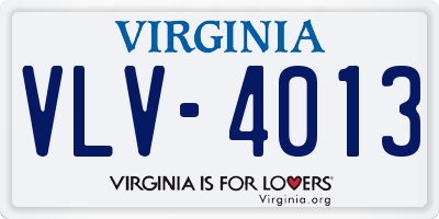 VA license plate VLV4013
