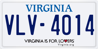 VA license plate VLV4014