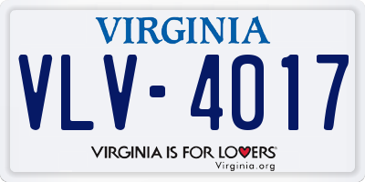 VA license plate VLV4017