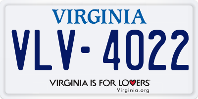 VA license plate VLV4022