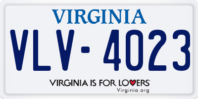VA license plate VLV4023
