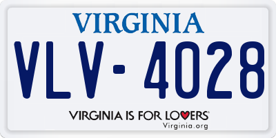 VA license plate VLV4028