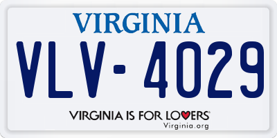 VA license plate VLV4029