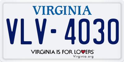 VA license plate VLV4030