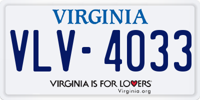 VA license plate VLV4033