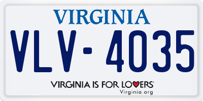 VA license plate VLV4035