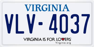 VA license plate VLV4037