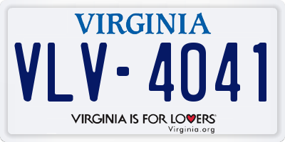 VA license plate VLV4041