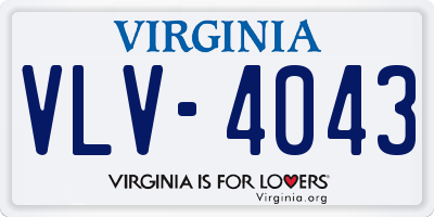 VA license plate VLV4043