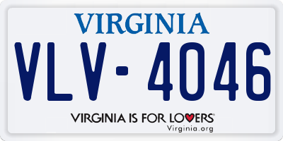 VA license plate VLV4046