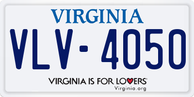 VA license plate VLV4050