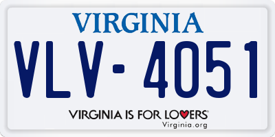 VA license plate VLV4051