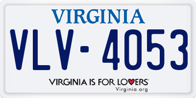 VA license plate VLV4053