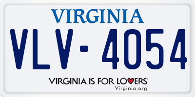 VA license plate VLV4054