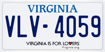 VA license plate VLV4059
