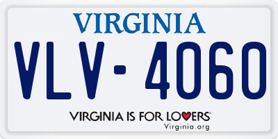 VA license plate VLV4060